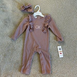 Calvin Klein Mauve Kids Matching Set